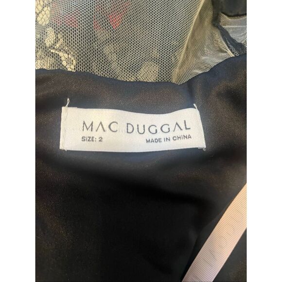 Mac Duggal 20742 Sheer Neck Tulip Hem Evening Dress NEW NWT - Picture 8 of 8